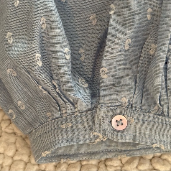 Joie Adel Cornflower Blue Swiss Dot Shirt Dress Small - Picture 5 of 16